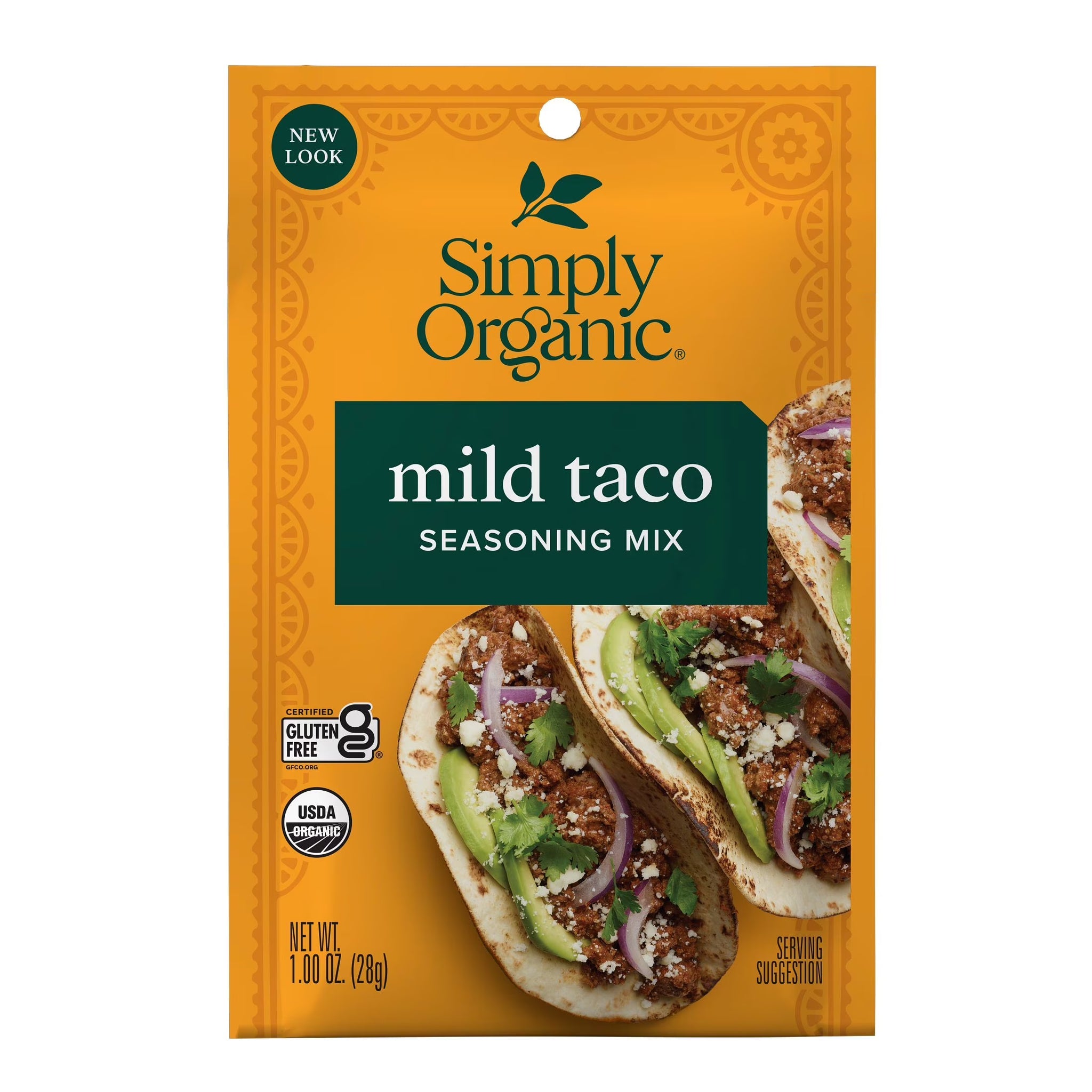 Simply Organic Mild Taco Seasoning, 1 Oz Packet