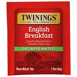 Twinings of London Decaffeinated English Breakfast Tea, 25 Ct, 1.76 Oz Box