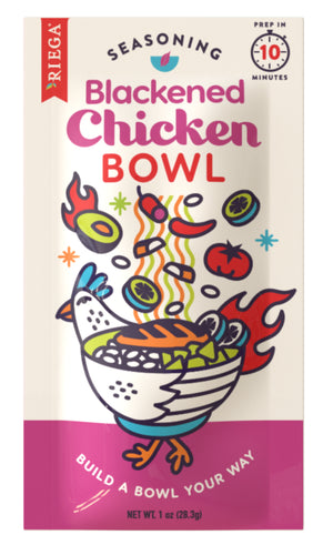 RIEGA Gluten-Free Blackened Chicken Bowl Seasoning Mix, 1 Oz – Build Your Bowl, Prep in 10 Minutes