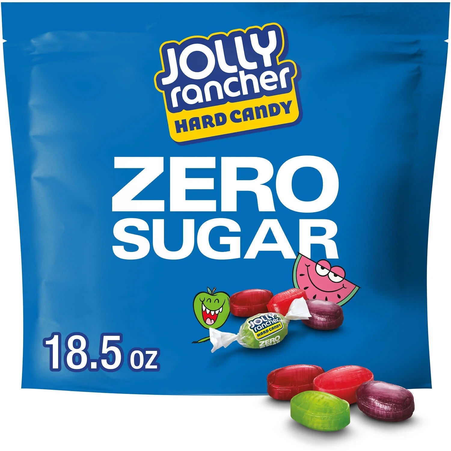 Jolly Rancher Zero Sugar Assorted Fruit Flavored Hard Candy, Bag 18.5 Oz
