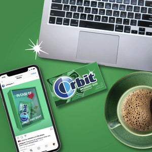 Orbit Spearmint Sugar Free Chewing Gum Bulk Pack- 14 Piece (Pack of 8 - 112 Total Pieces)