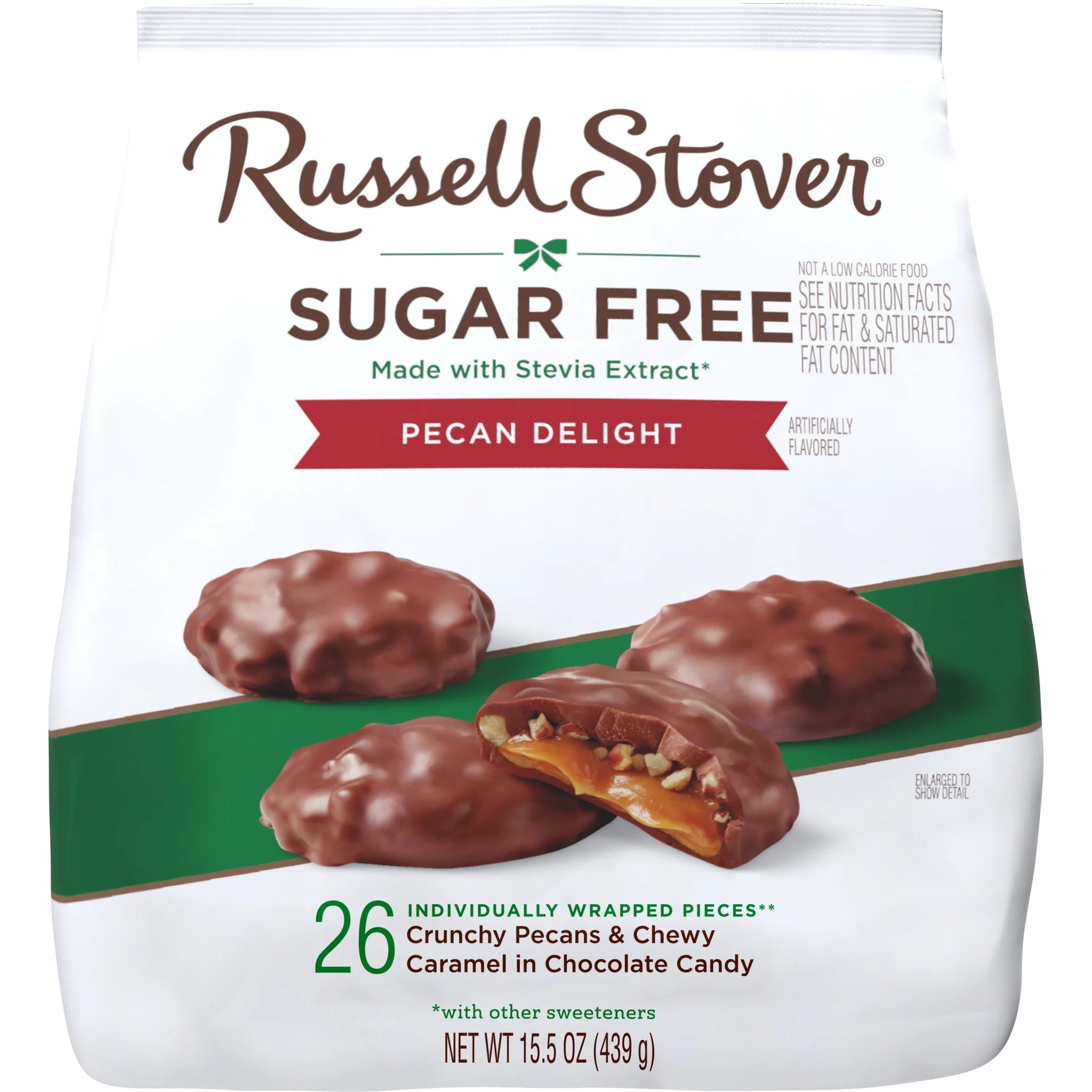 RUSSELL STOVER Sugar Free Pecan Delight Chocolate Candy, 15.5 Oz. Bag