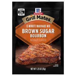 Mccormick Brown Sugar Grill Mates Gluten Free Bourbon Marinade, 1.25 Oz Envelope