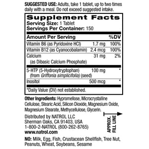 Natrol 5-HTP plus Mood & Relaxation 100 Mg., 150 Time Release Tablets