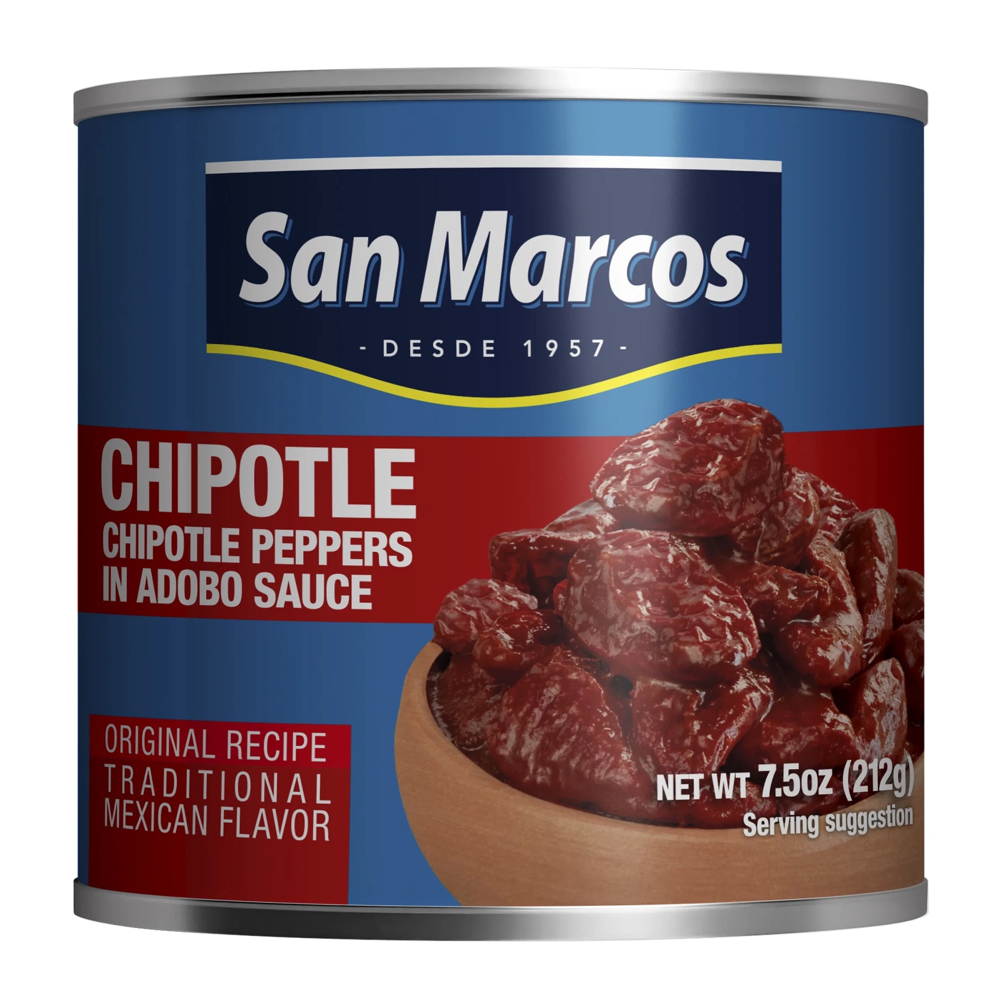 San Marcos Peppers Chipotle, 7.5 Oz Can
