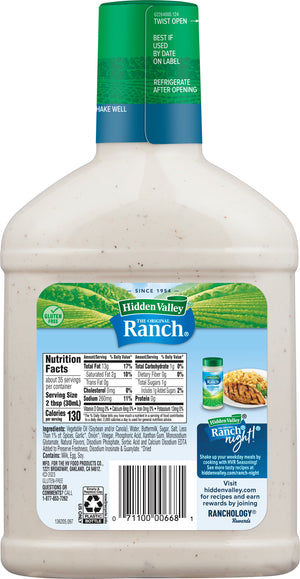 Hidden Valley Original Ranch Salad Dressing and Topping, 36 Ounce Bottle