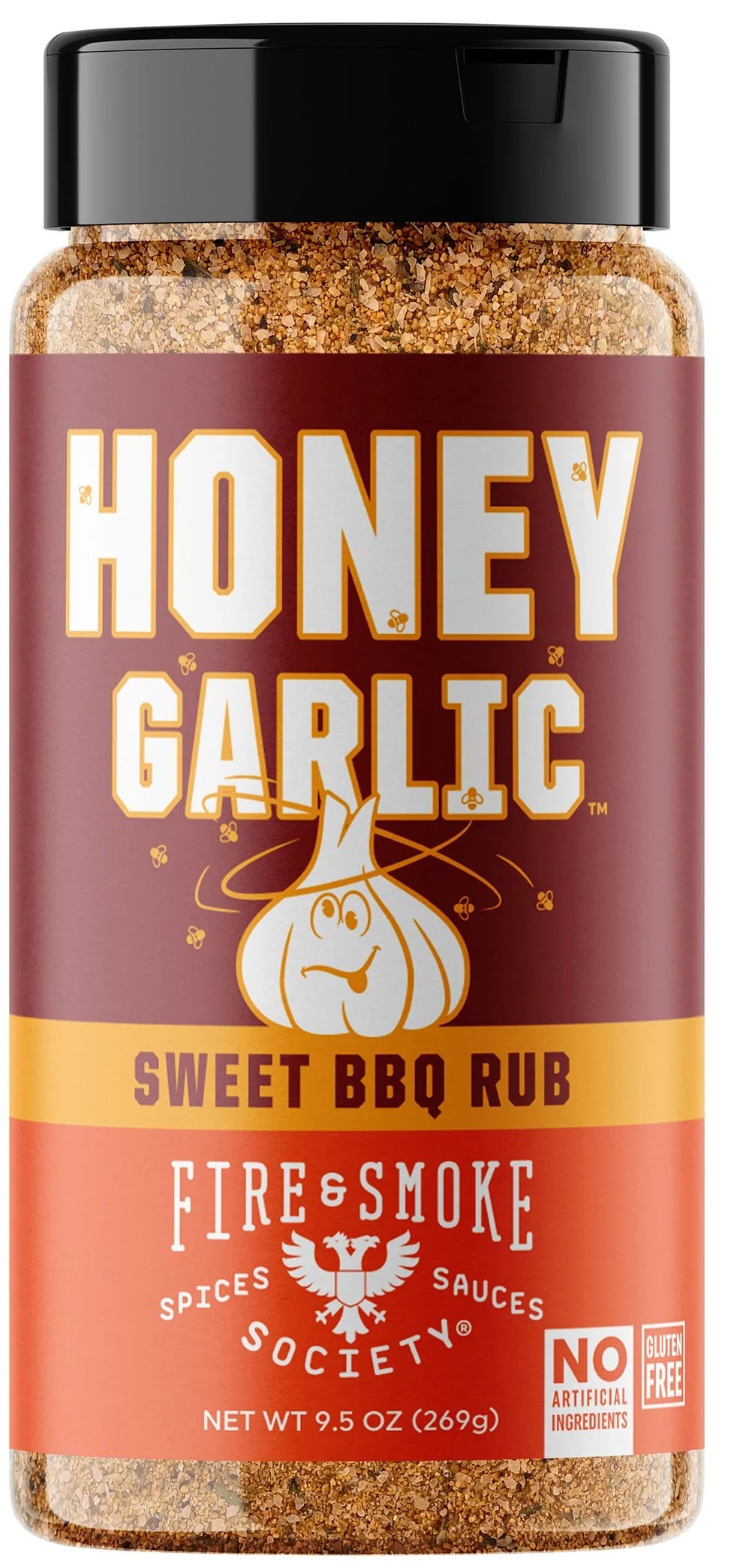 Fire & Smoke Society Honey Garlic BBQ Rub, BBQ Seasoning, 9.5 Ounce Mixed Seasonings Blend
