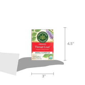 Traditional Medicinals, Organic Throat Coat, Tea Bags, 16 Count