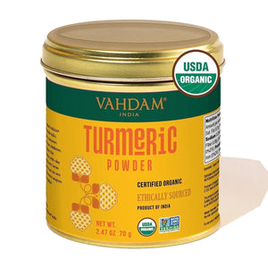 VAHDAM, Organic Turmeric Powder (2.47Oz) Gluten-Free, Single Origin Spice, Direct from Source