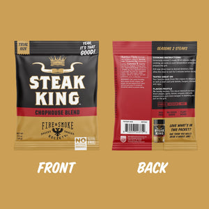 Fire & Smoke Society Steak King Steak Seasoning Mix, BBQ Rub, .5 Ounce Packet