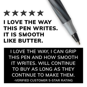 BIC round Stic Grip Xtra Life Ball Pen, Medium Point (1.2Mm), Black, 36-Count