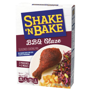Shake 'N Bake BBQ Glaze Seasoned Coating Mix, 6 Oz Box, 2 Ct Packets