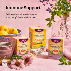 Yogi Tea, Sweet Lemon Everyday Immune, 16 Herbal Tea Bags, Caffeine Free
