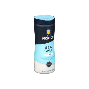 Morton® Fine Sea Salt – Fast Dissolving for Marinades, Soups and Dressings, 17.6 Oz Canister