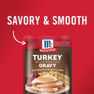 Mccormick No Artificial Flavors Turkey Gravy Seasoning Mix, 0.87 Oz Envelope