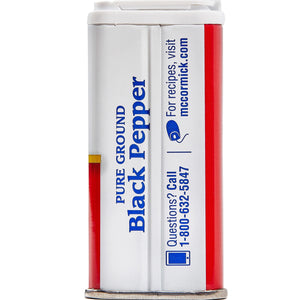 Mccormick Non-Gmo Kosher Pure Ground Black Pepper, 1.5 Oz Can