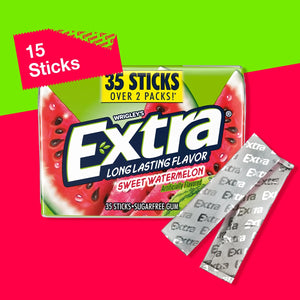 () Extra Sweet Watermelon Back to School Sugar Free Chewing Gum - 35 Stick Pack