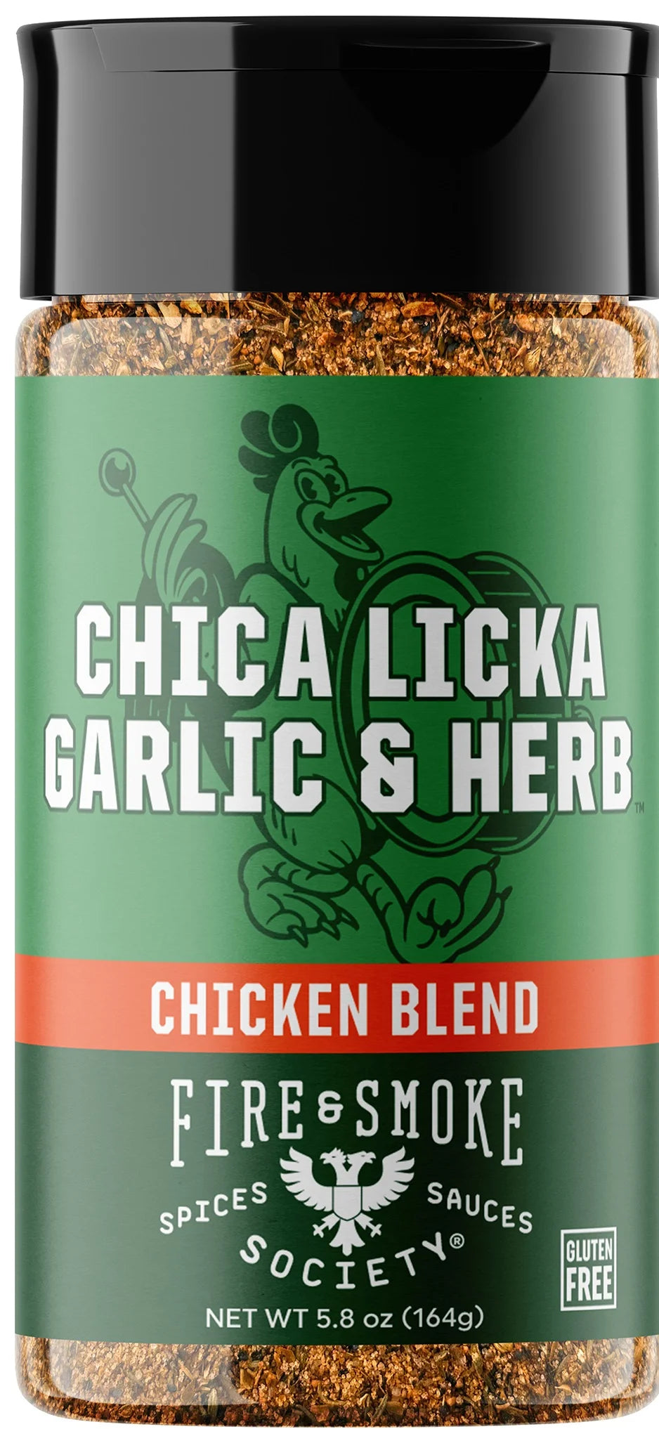 Fire & Smoke Society Chica Licka Garlic and Herb Seasoning, Chicken Seasoning, 5.5 Ounce Mixed Spices & Seasonings