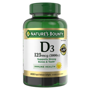 Nature'S Bounty Vitamin D3 125 Mcg, 400 Softgels