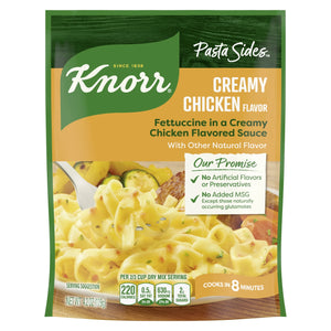 Knorr No Artificial Flavors Creamy Chicken Pasta Sides Cooks in 7 Minutes, 4.2 Oz Regular Pouch