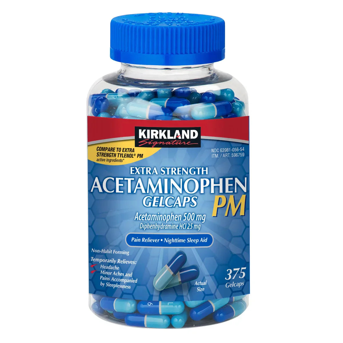 K_S Acetaminophen PM, 500 Mg, 375 Capsules | Compare to Extra Strength Tylenol PM