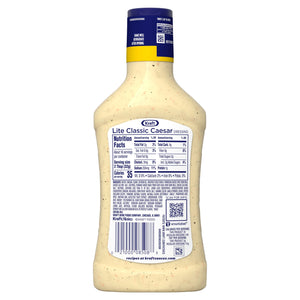 Kraft Lite Classic Caesar Dressing, 16 Fl Oz Bottle