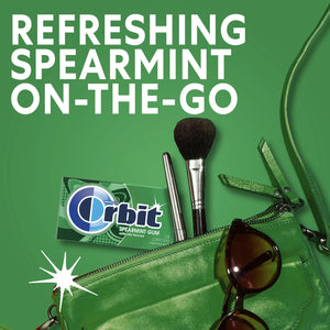 Orbit Spearmint Sugar Free Chewing Gum Bulk Pack- 14 Piece (Pack of 8 - 112 Total Pieces)