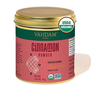 VAHDAM, Organic Cinnamon Powder (2.47Oz) Gluten-Free, Raw Ground Cinnamon, Direct from Source