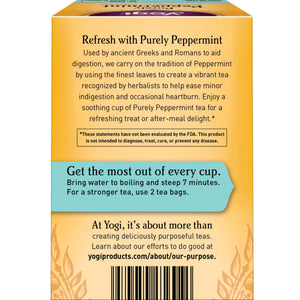 Yogi Tea Purely Peppermint, Organic Herbal Tea Bags, 16 Count