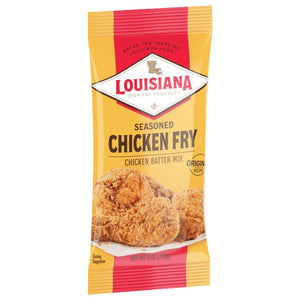 Louisiana Fish Fry Products Crispy Seasoned Chicken Fry Coating Powder Mix, 9 Oz Bag