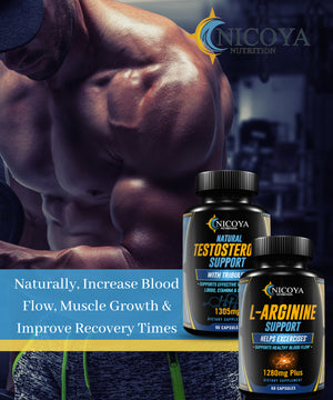 L-Arginine Men Booster, Pre-workout, Muscle, Strength & Energy