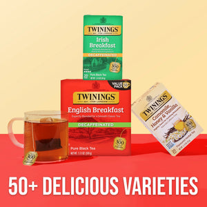Twinings English Breakfast Decaffeinated Pure Black Tea Bags, 50 Count Box