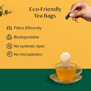 VAHDAM, Organic Turmeric Ashwagandha Herbal Tea Bags (18 Count) Caffeine Free, Eco-Friendly Tea Bags