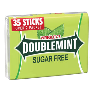 Wrigley'S Doublemint Mint Gum Sugar Free Chewing Gum - 35 Stick