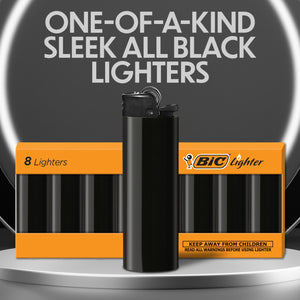 BIC Special Edition Pocket Lighters, Black, 8-Count