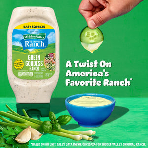 Hidden Valley Green Goddess Ranch Topping and Dressing, 16 Fluid Ounce Bottle