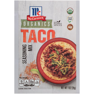 Mccormick Organics Non-Gmo Gluten Free Taco Seasoning Mix, 1 Oz Envelope