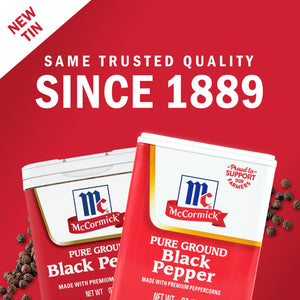 Mccormick Non-Gmo Kosher Pure Ground Black Pepper, 3 Oz Can