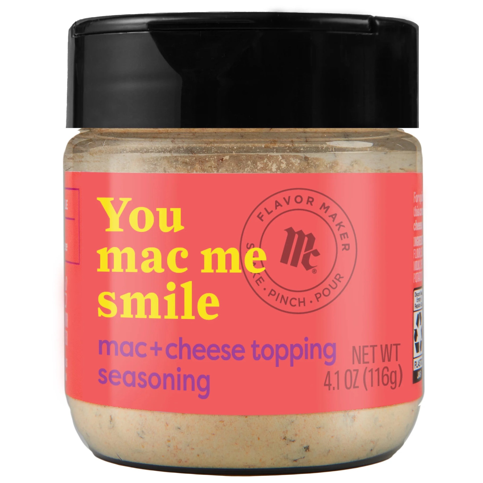 Mccormick Flavor Maker Mac & Cheese Topping Seasoning, 4.1 Oz Jar