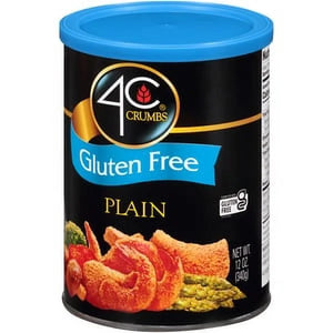 4C Foods Gluten Free Plain Crumbs Canister, 12 Oz