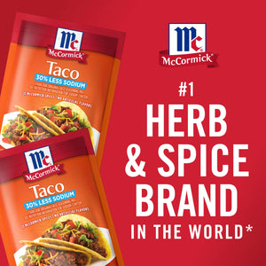 Mccormick 30% Less Sodium Taco Seasoning Mix, 1 Oz Envelope