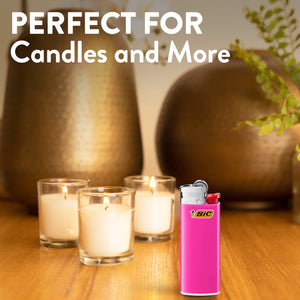 BIC Mini Lighter, Assorted Colors, Set of 8 Pocket Lighters, Safe and Reliable