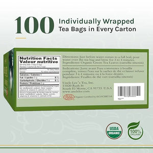 Uncle Lee'S Tea - Organic Green Tea 100 Bag(S)
