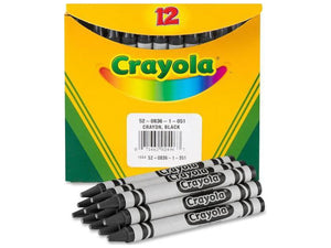 Crayola Bulk Crayons, 12 Count, Black