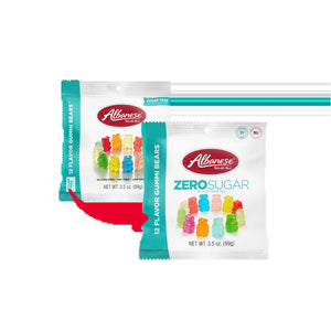 (2 Pack) Albanese 12 Flavor Zero Sugar Gummi Bears, 3.5 Oz, Regular Size