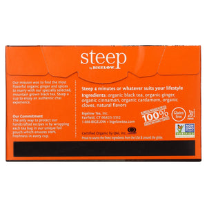 () Steep by Bigelow Chai, Organic Black Tea Bags, 20 Count