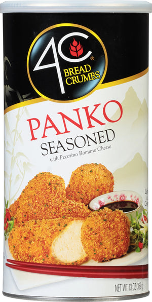 4C® Japanese Style Seasoned Panko Bread Crumbs 13 Oz. Canister Serving Size: 1/2 Cup (28G) Servings per Container: about 13