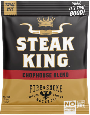 Fire & Smoke Society Steak King Steak Seasoning Mix, BBQ Rub, .5 Ounce Packet