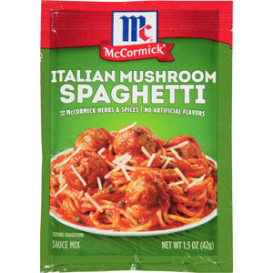 Mccormick Italian Mushroom Spaghetti Sauce Seasoning Mix, 1.5 Oz Envelope