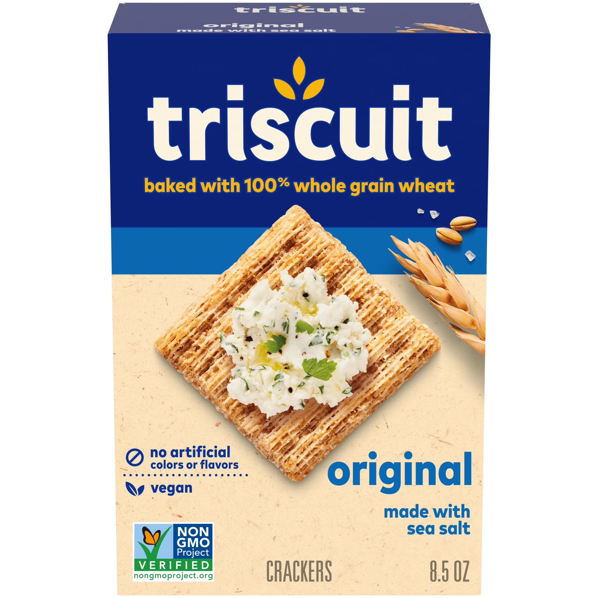 (3 Pack) Triscuit 8.5 Oz Original Whole Grain Wheat Crackers, Holiday Crackers, 8.5 Oz